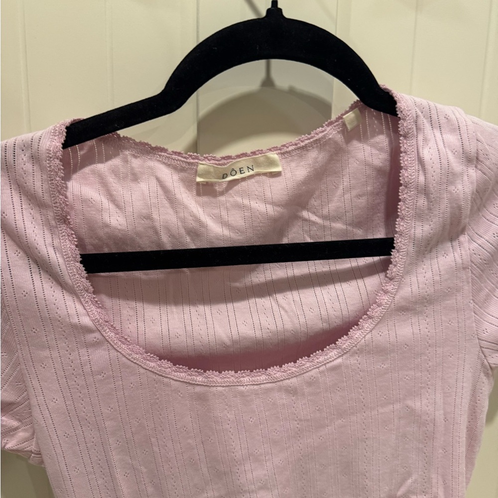 Doen Light Pink Short Sleeve Tee